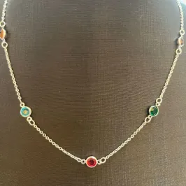 CHOKERS CRISTAL COLOR PRATA