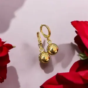 ARGOLA P BOLA DOURADA PEND