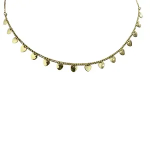 CHOKER PLAQUINHAS CORAÇÕES