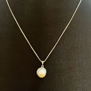 COLAR PÉROLA C/ZIRC B PRATA