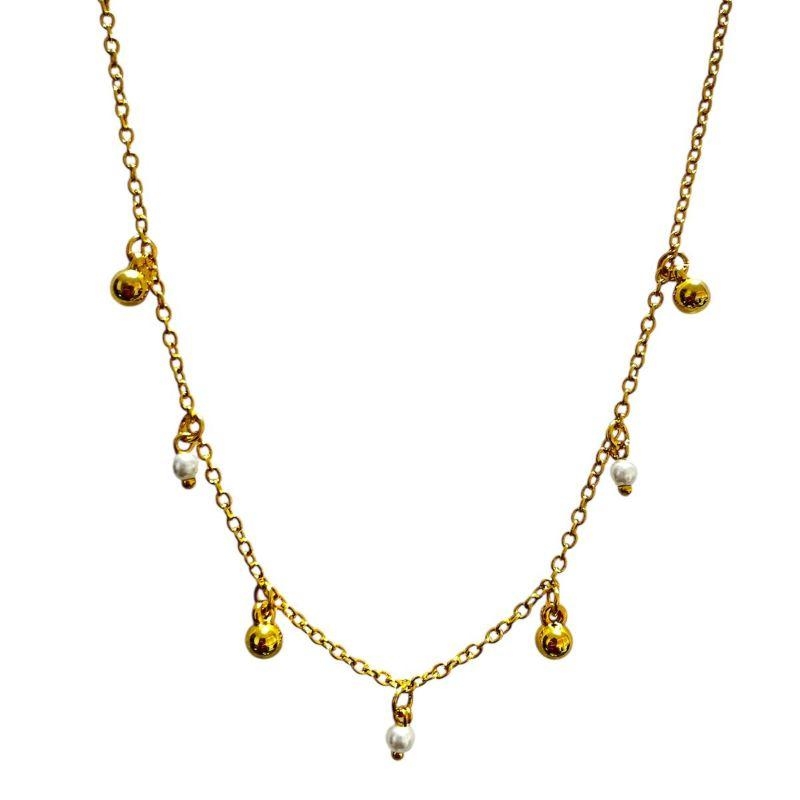 CHOKER PÉROLAS E BOLINHAS