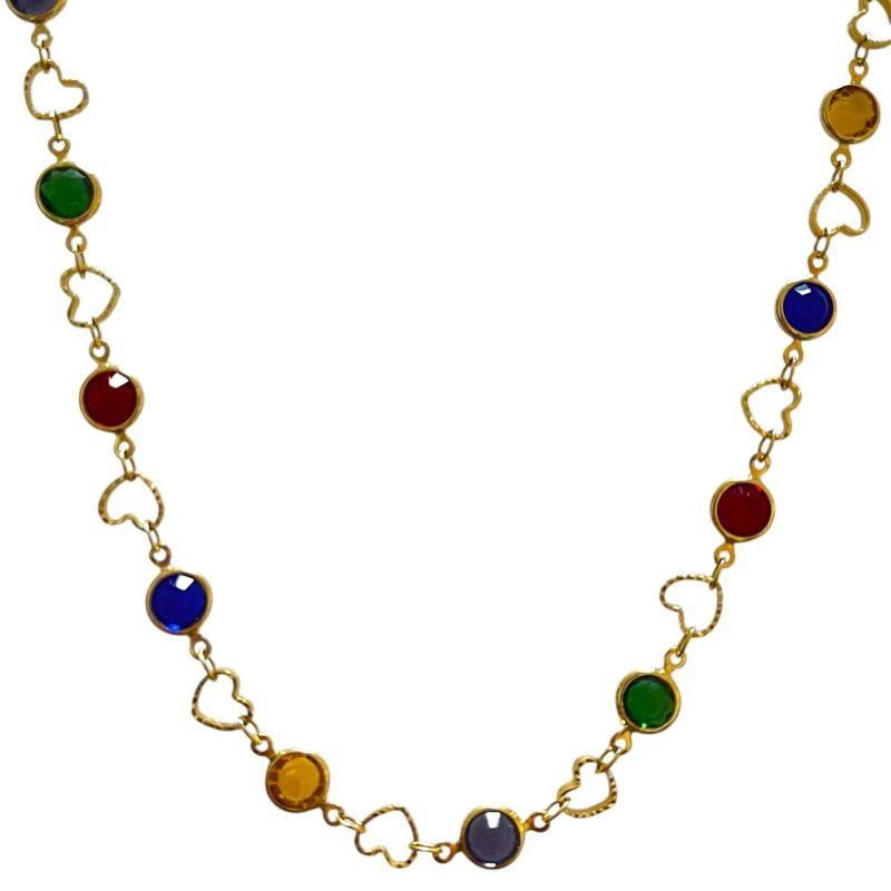 CHOKERS CRISTAIS COLORIDOS