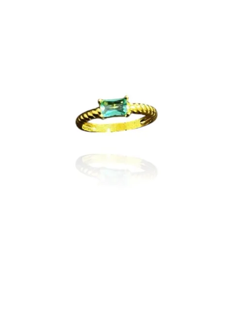 ANEL ZIRC BAGUETE VERDE