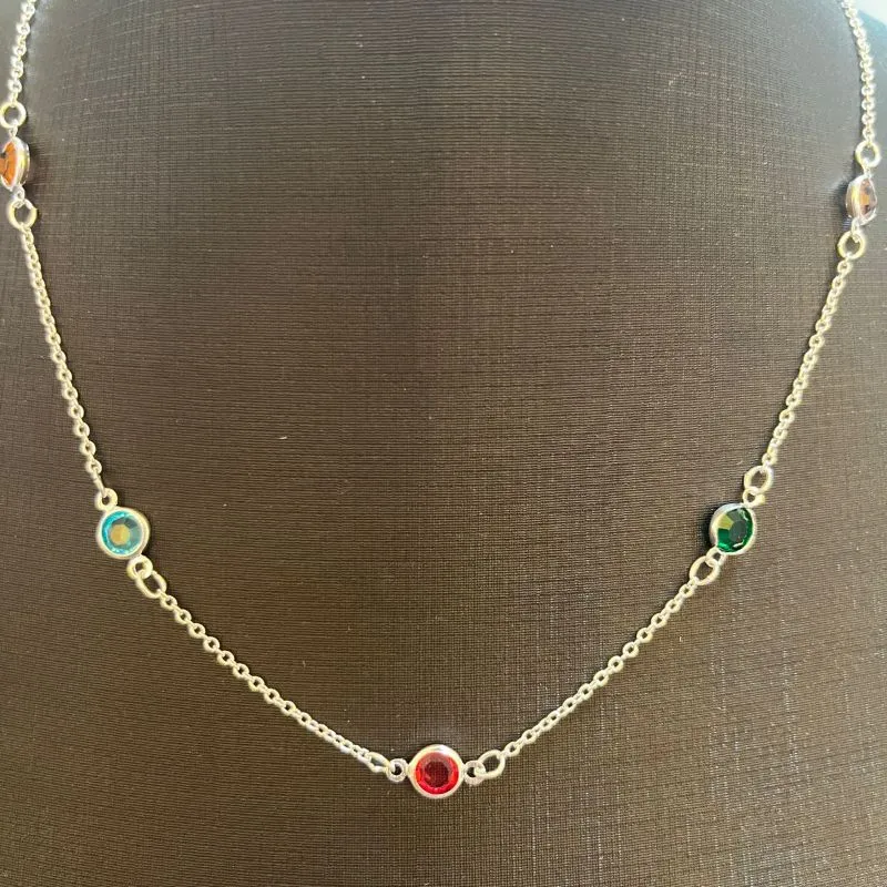 CHOKERS CRISTAL COLOR PRATA
