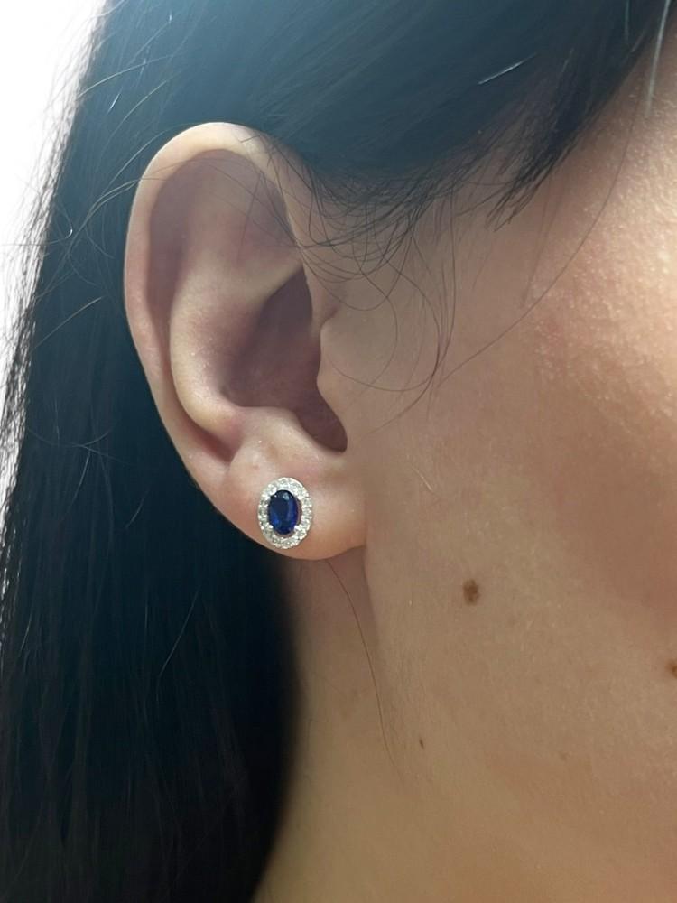 CONJ PEDRA AZUL OVAL AG925