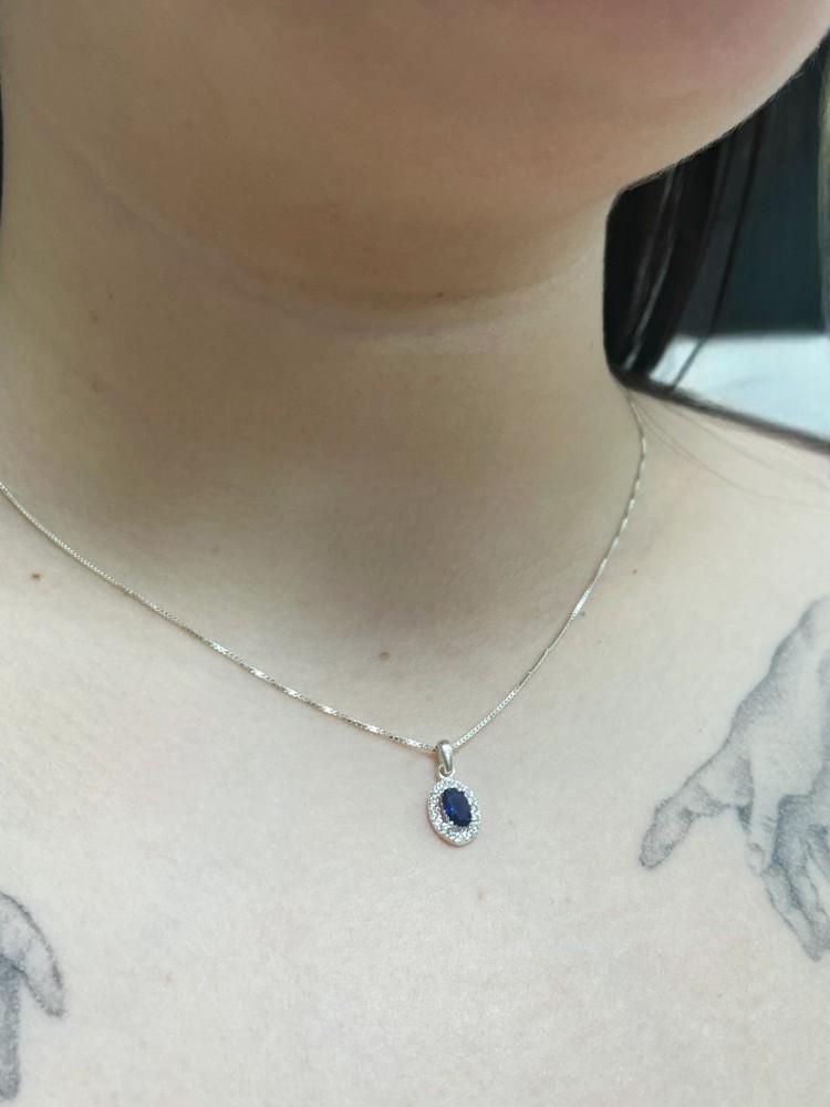 CONJ PEDRA AZUL OVAL AG925